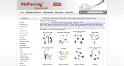 Desktop Screenshot of mspiercing.com